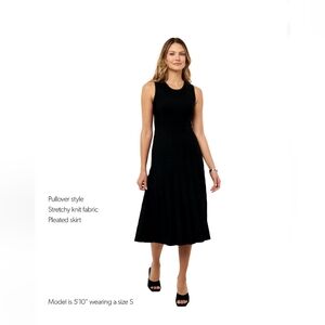 Elegant Black Sleeveless Knit Dress Size SM By Edited By Remi Bader